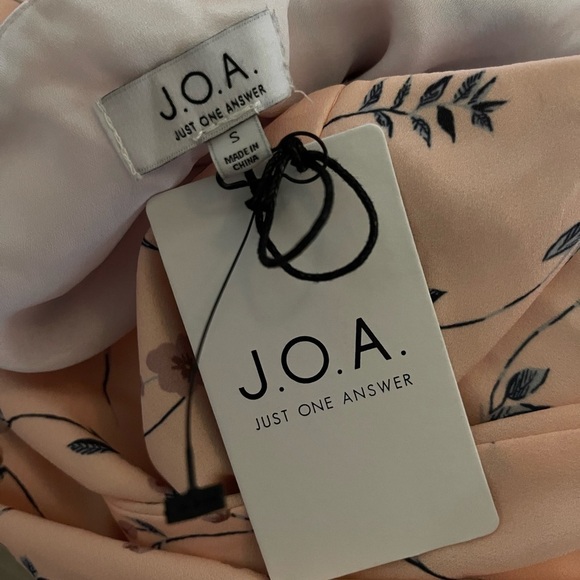 JOA x Revolve Light Pink Floral Tie Waist High Slit Maxi Skirt Small NWT - Picture 13 of 14